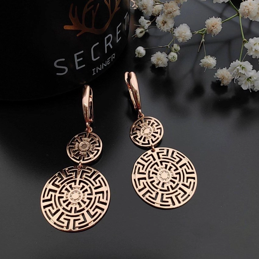 گوشواره آویز ژوپینگ با طرح یونانی کد 70