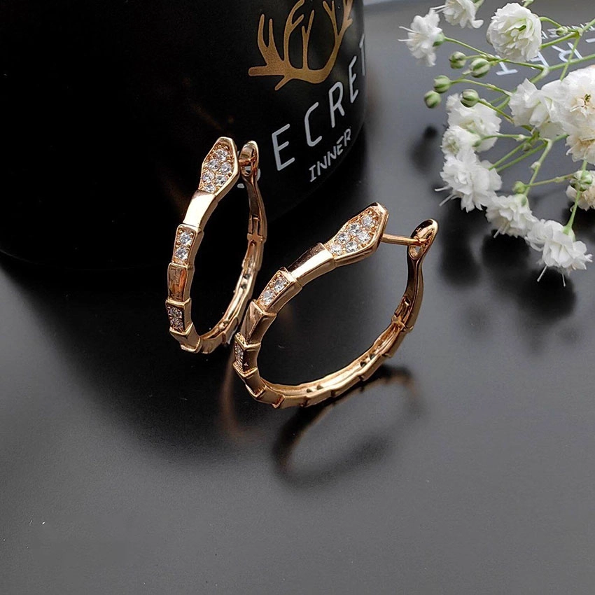 گوشواره حلقه ای نگین دار ژوپینگ کد 164 1