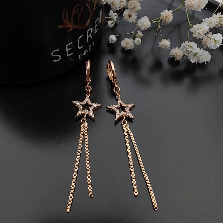 گوشواره آویز ستاره دار ژوپینگ کد 72