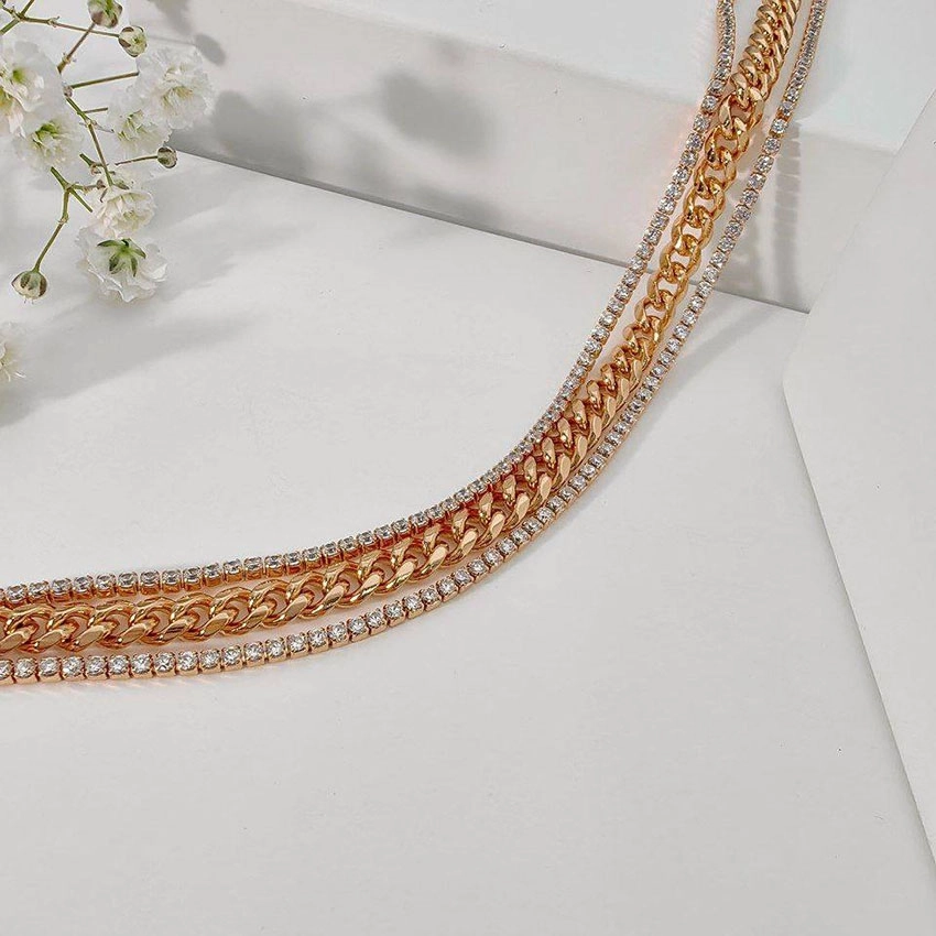 دستبند ژوپینگ با طراحی زنجیری و نگین دار کد 347 2