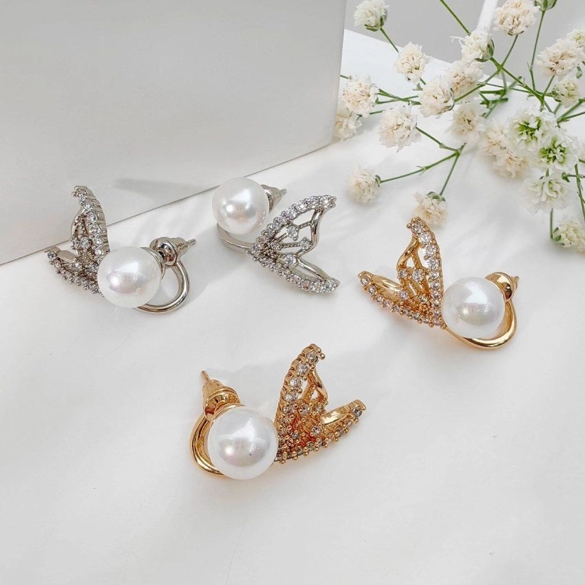 گوشواره دم وال مرواریدی ژوپینگ کد 578