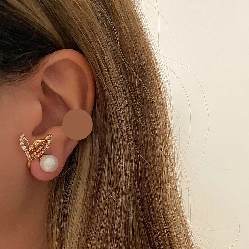 گوشواره دم وال مرواریدی ژوپینگ کد 578