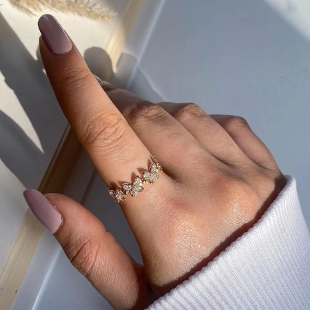 انگشتر حلقه‌ پروانه ژوپینگ کد 626