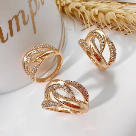 انگشتر نگین‌دار طرح‌طلا ژوپینگ کد 625