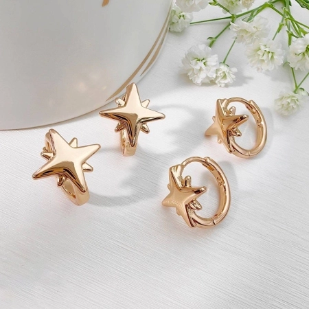 گوشواره حلقه ای ستاره ژوپینگ کد 646