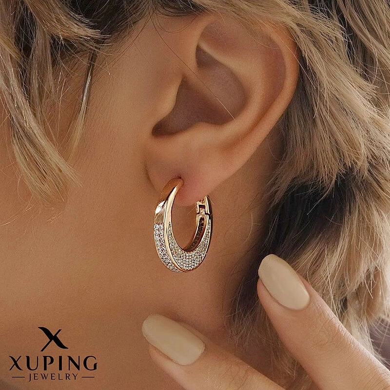 گوشواره حلقه ای طرح هلال ماه ژوپینگ کد 153