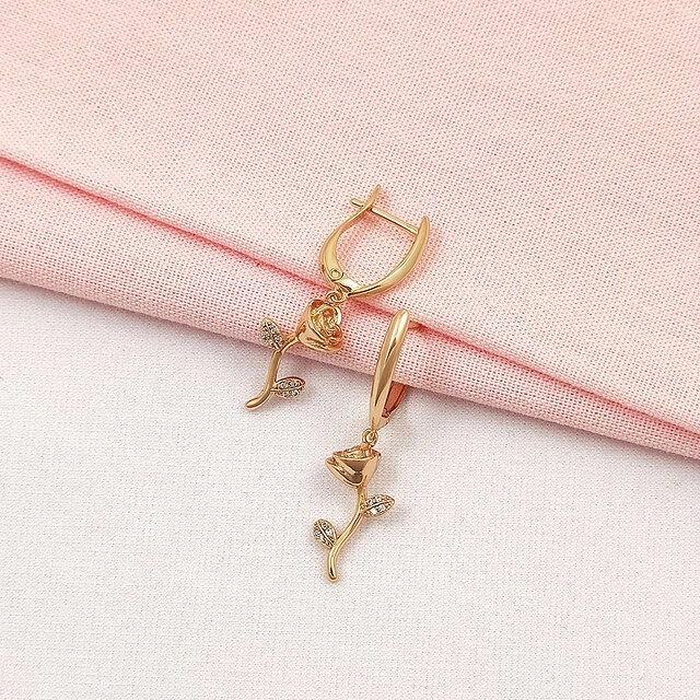 گوشواره گل رز ژوپینگ کد 669