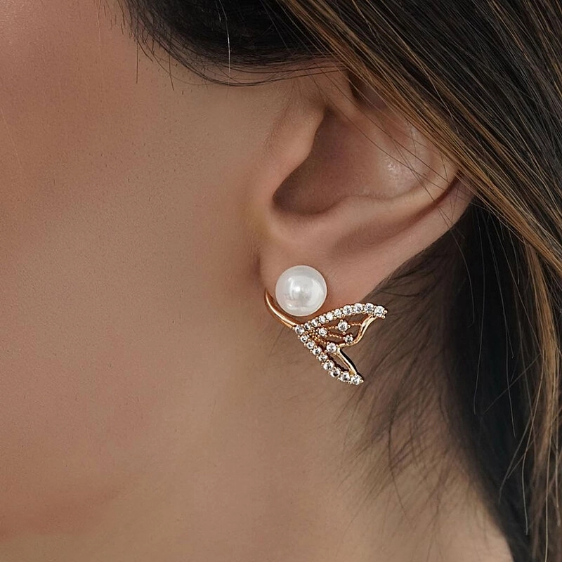 گوشواره دم وال مرواریدی ژوپینگ کد 578 1