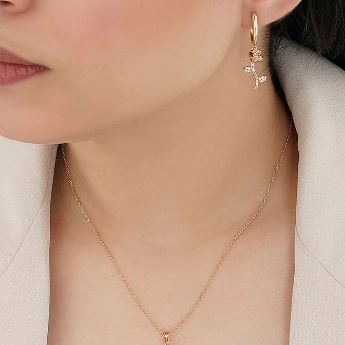 گوشواره گل رز ژوپینگ کد 669 1