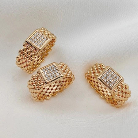 انگشتر رولکس نگین‌دار ژوپینگ کد 659