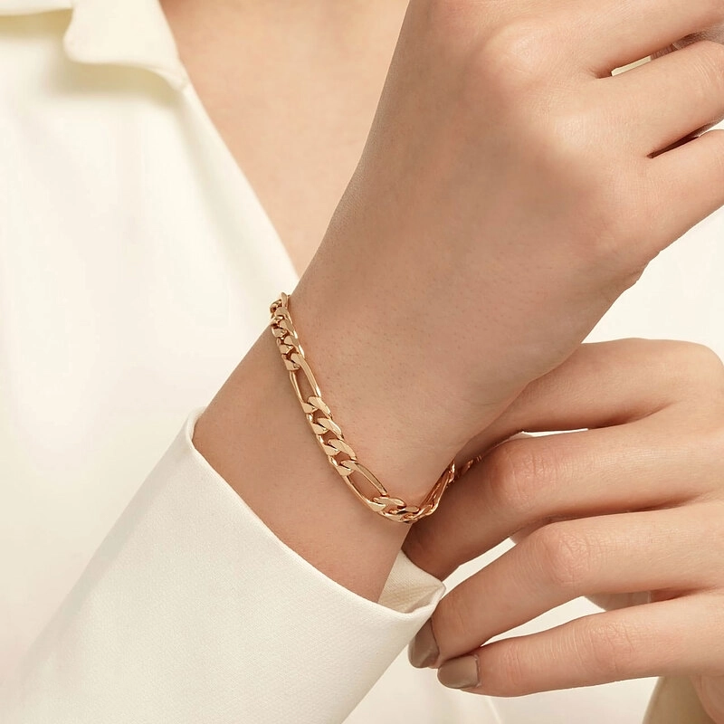 دستبند فیگارو 5 میل ژوپینگ کد 682