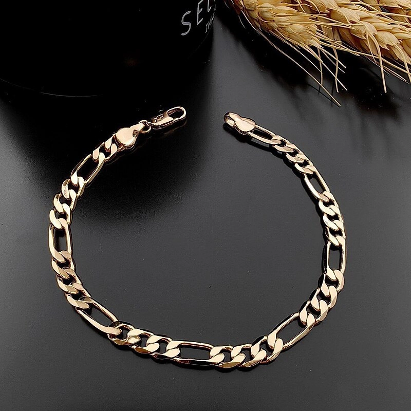 دستبند فیگارو 5 میل ژوپینگ کد 682 1