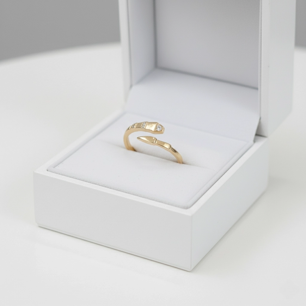 انگشتر طرح مار مدرن ژوپینگ کد 630