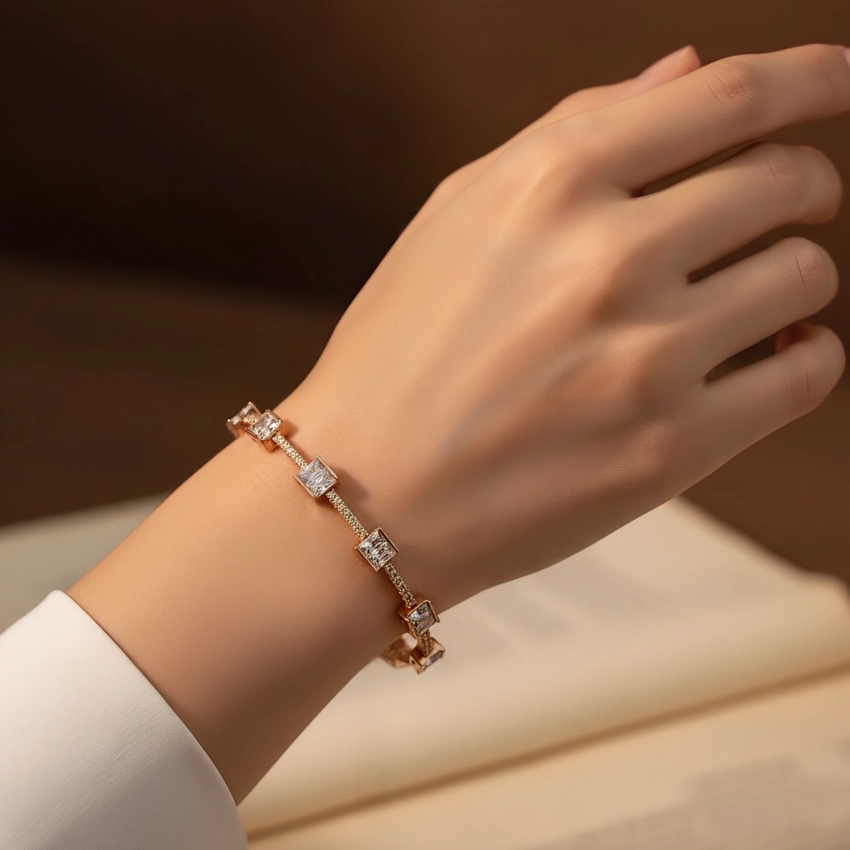 دستبند مربع الماسی ژوپینگ کد 287