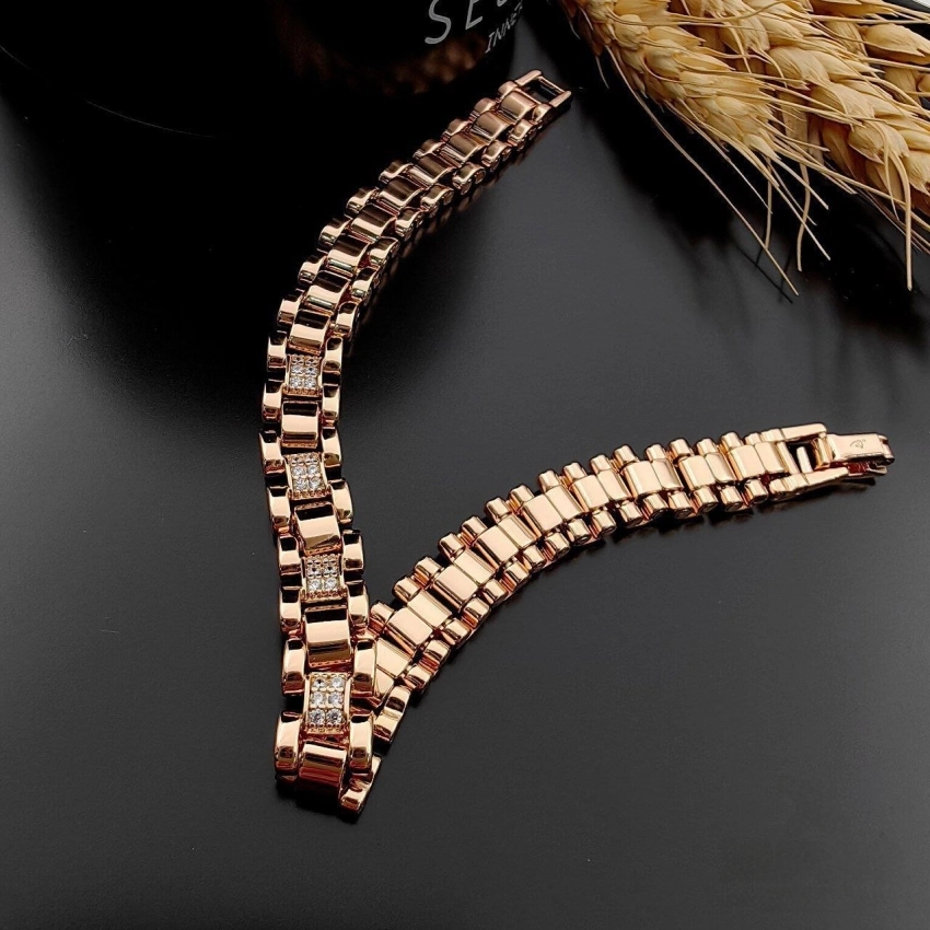 دستبند رولکس نگین دار ژوپینگ کد 690