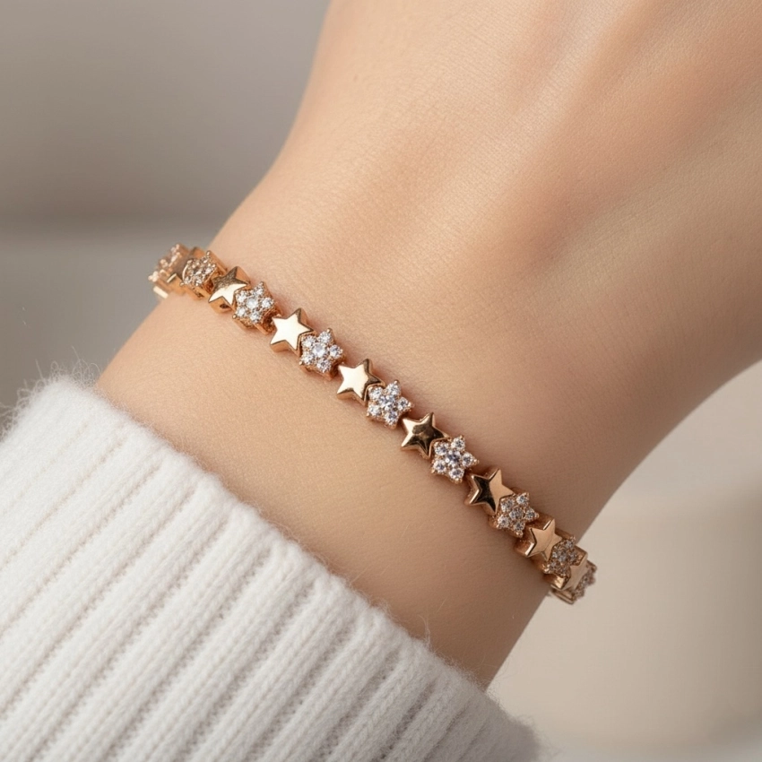 دستبند طرح ستاره نگین دار ژوپینگ کد 301