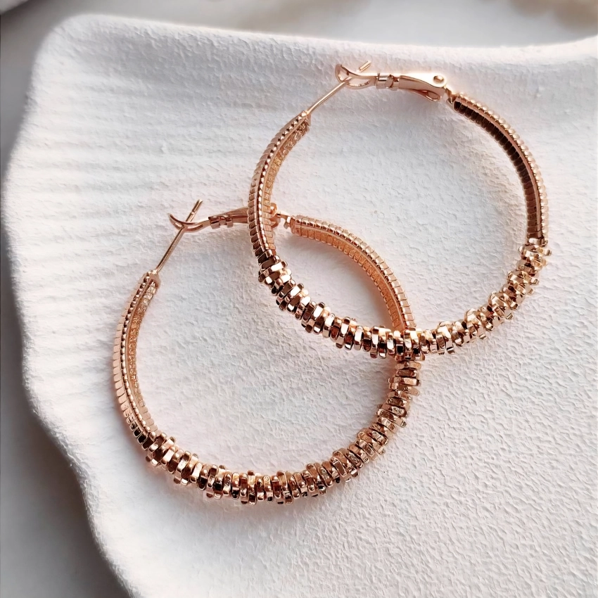 گوشواره حلقه‌ای دندانه‌دار ژوپینگ کد 94