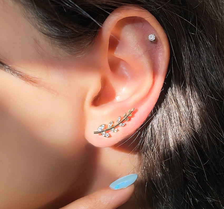 گوشواره خوشه گندم ژوپینگ کد 678