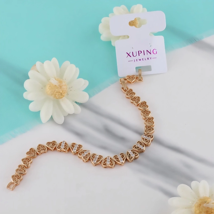 دستبند قلبی نگین دار ژوپینگ کد 702