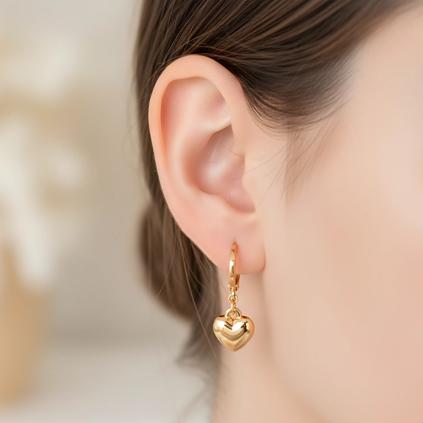 گوشواره قلبی ژوپینگ کد 695