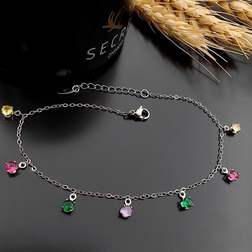 پابند نگین مربعی رنگی ژوپینگ کد 697