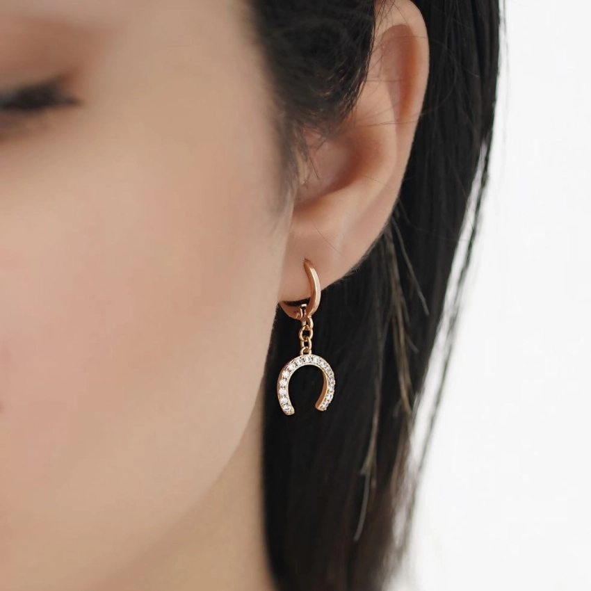 گوشواره مدل نعل ژوپینگ کد 611