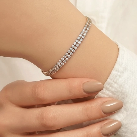 دستبند تنیسی دو ردیفه ژوپینگ کد 696