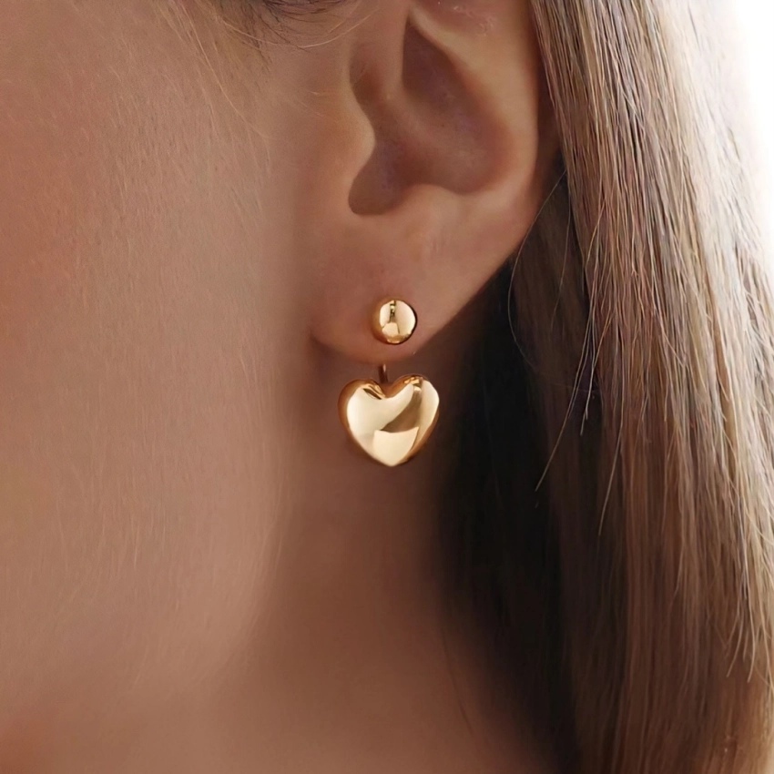 گوشواره قلبی دریم کد 665