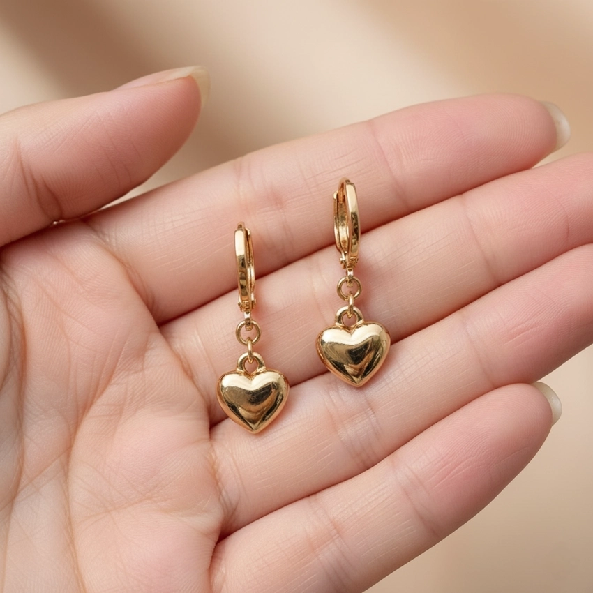 گوشواره قلبی ژوپینگ کد 695