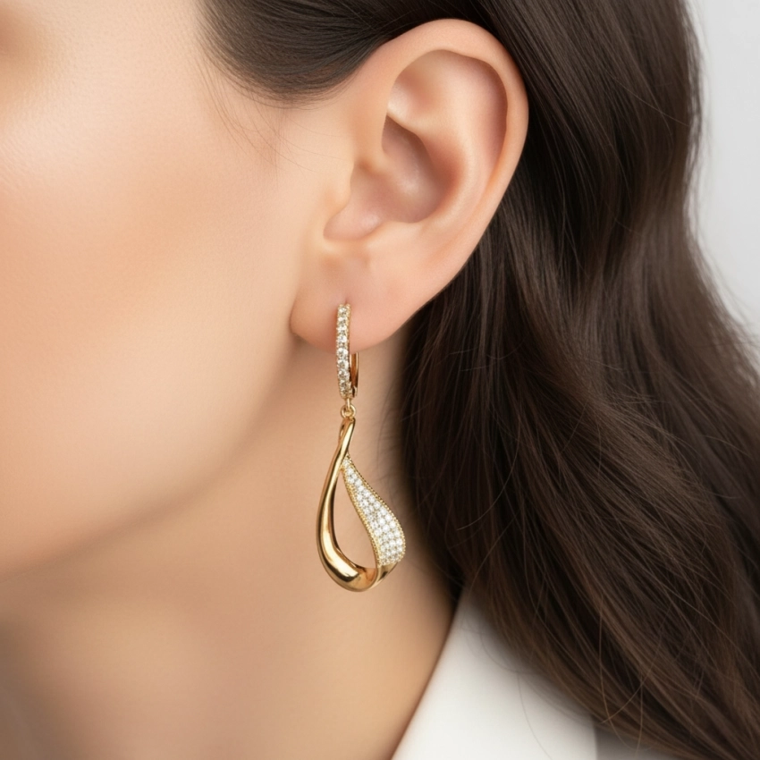 نیمست زنانه اشکی طرح طلا ژوپینگ کد 730 4