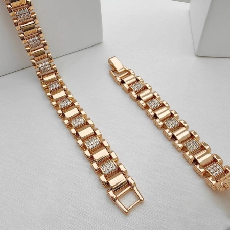 دستبند رولکس نگین دار ژوپینگ کد 719