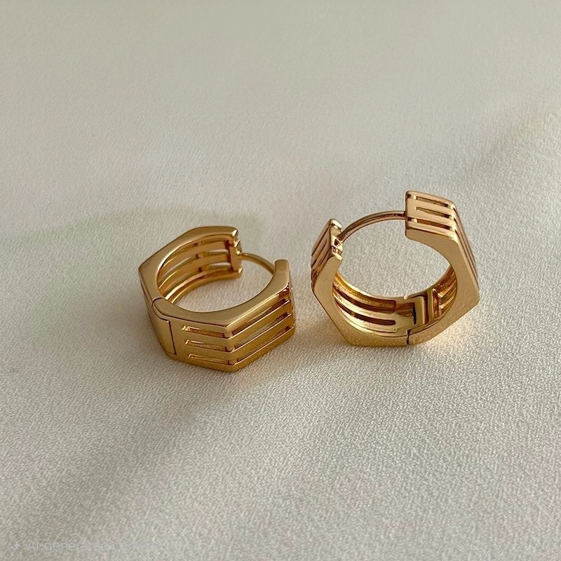 گوشواره هندسی مینیمال ژوپینگ کد 725