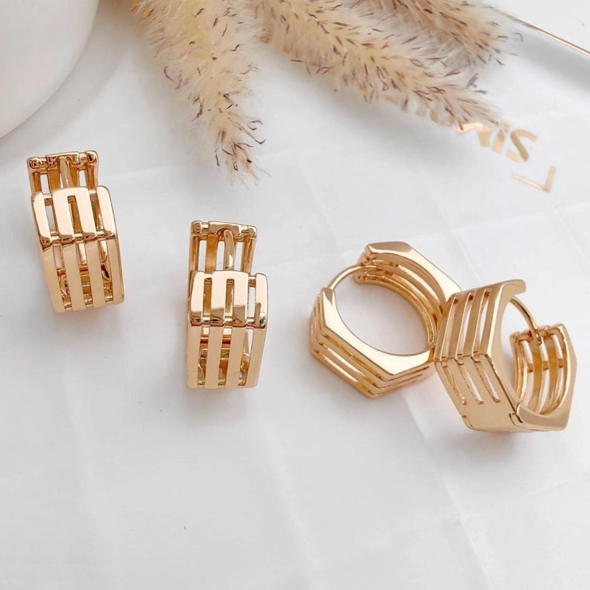 گوشواره هندسی مینیمال ژوپینگ کد 725