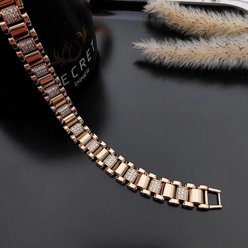 دستبند رولکس نگین دار ژوپینگ کد 719 3