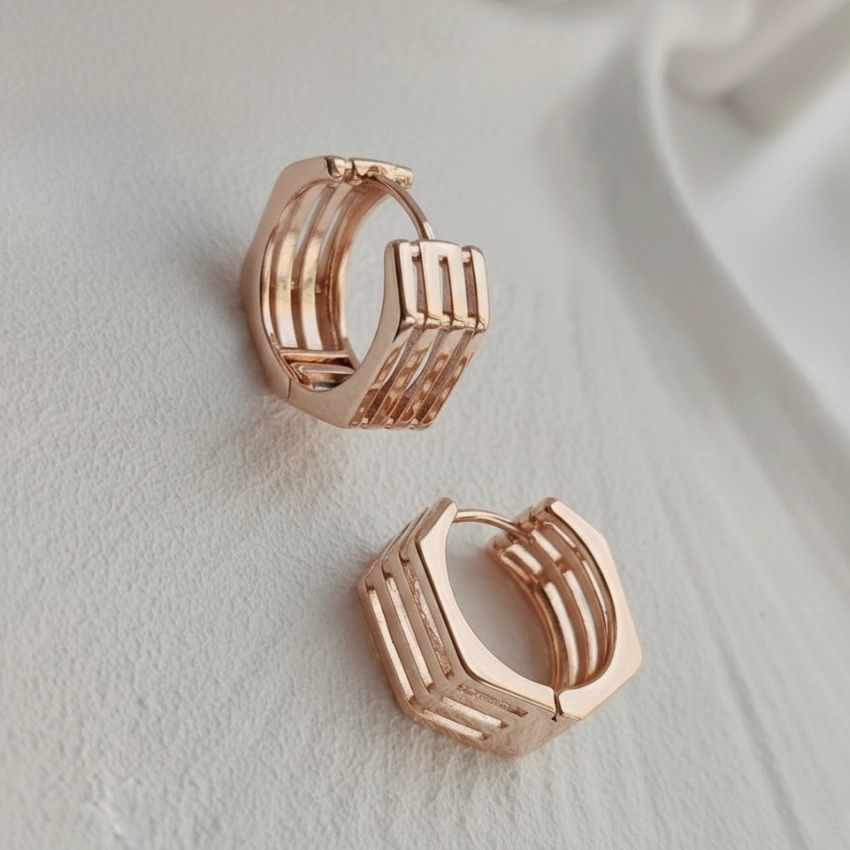 گوشواره هندسی مینیمال ژوپینگ کد 725