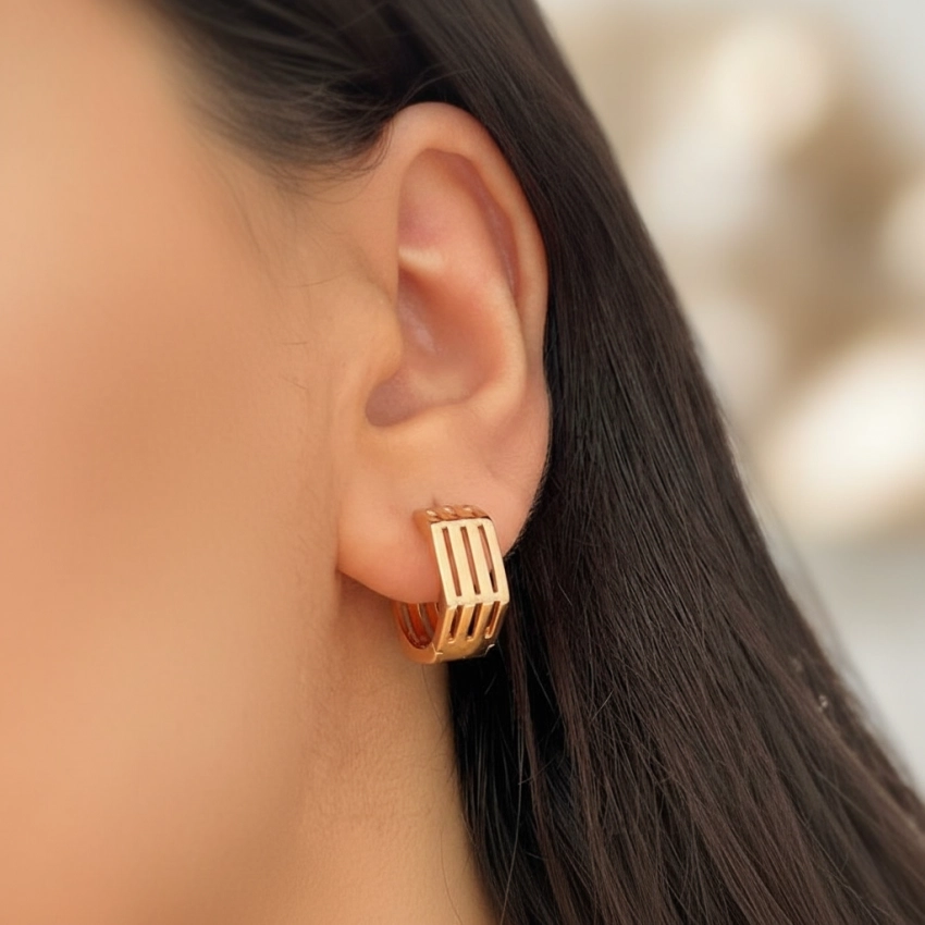 گوشواره هندسی مینیمال ژوپینگ کد 725