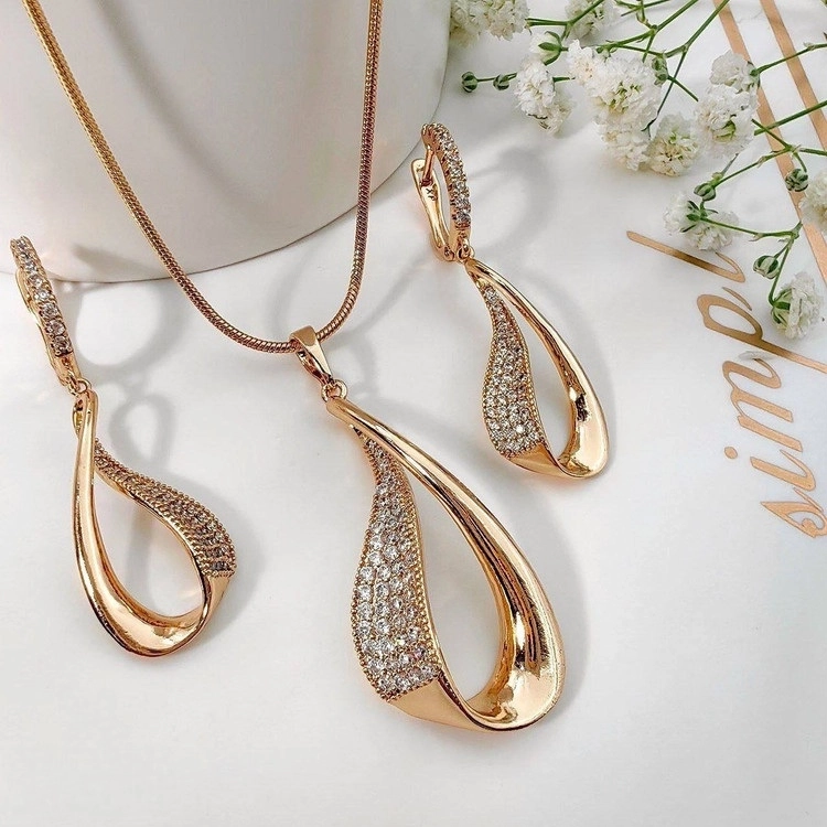 نیمست زنانه اشکی طرح طلا ژوپینگ کد 730 3