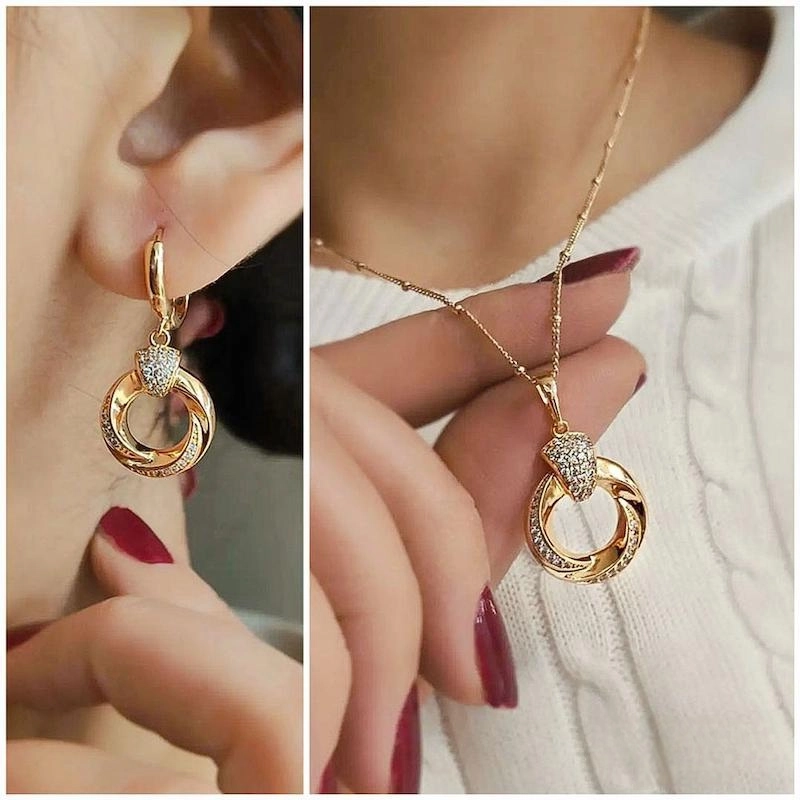 نیمست نگین دار طرح طلا ژوپینگ کد 741