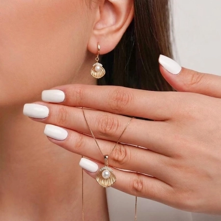 نیمست زنانه ژوپینگ صدف و مروارید کد 915