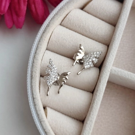 گوشواره میخی پروانه‌ای ژوپینگ کد 156